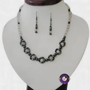 Bouton rose d'hématite